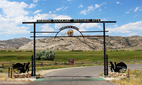 Mormon Handcart Historic Site entrance gate